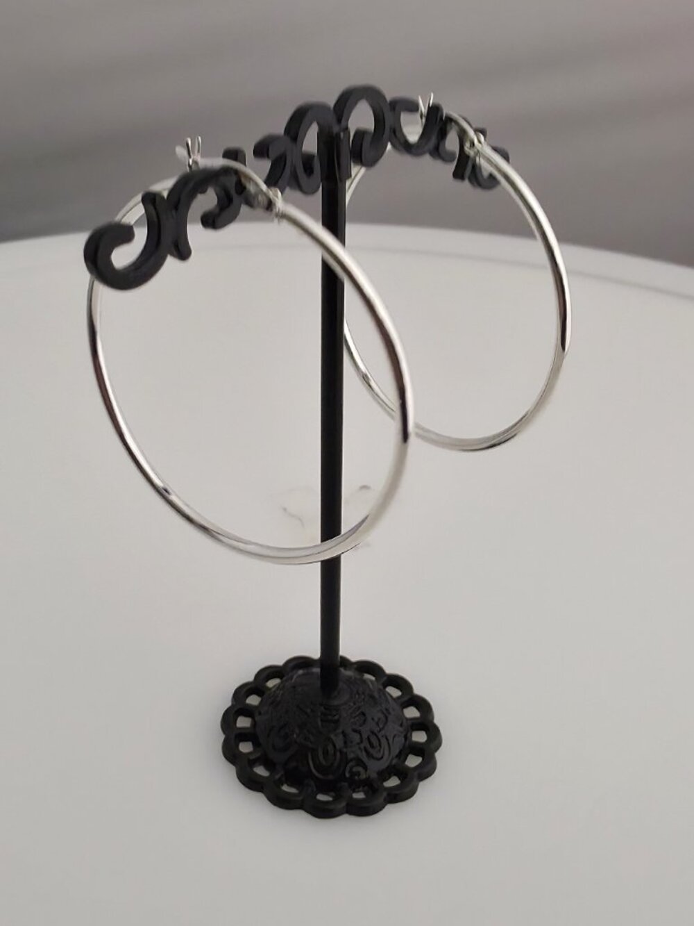 Sterling Silver 925 45mm Hoop Earrings